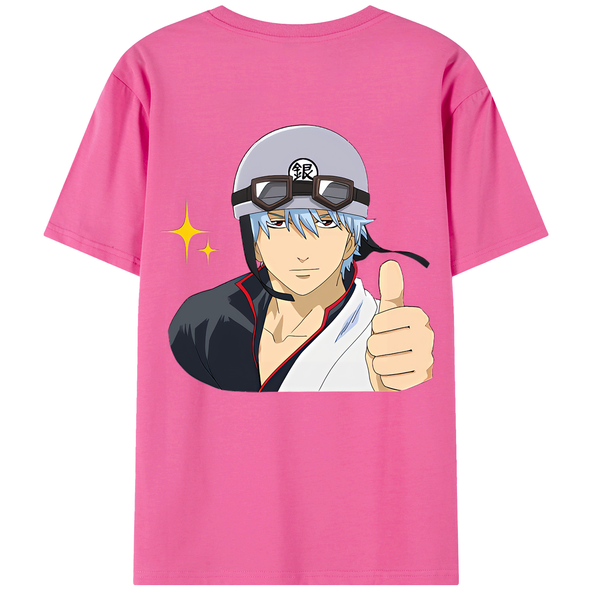 （画像用） ぎんたま 坂田銀時（さかたぎんとき） 神楽 志村新八（しむら しんぱち） GINTAMA Sakata Gintoki Kagura Shimura Shinpachi レディース半袖Tシャツ(バックプリント)
